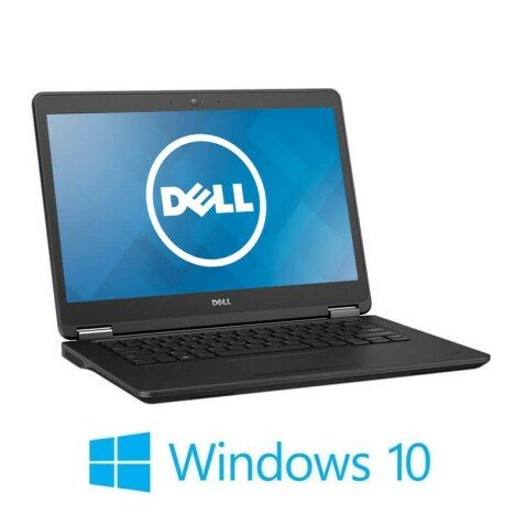 Laptopuri Dell Latitude E7450, Core i5-5200U, 256GB SSD, 14 inci, Webcam, Win 10 Home